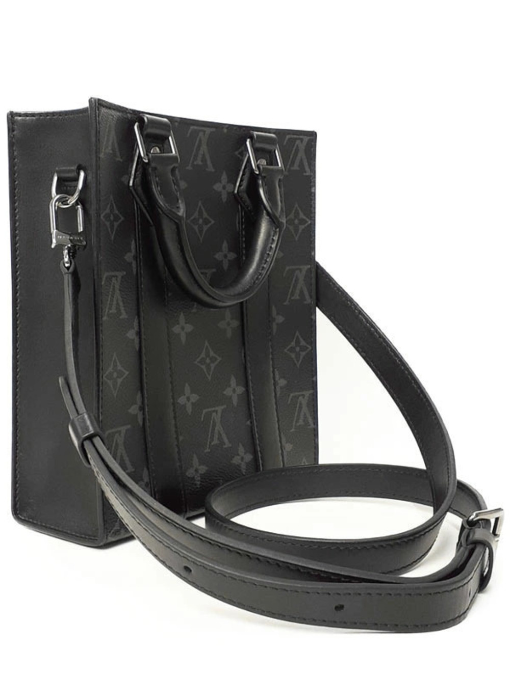 Louis Vuitton Eclipse Black Bag Plat Monogram Sac Black